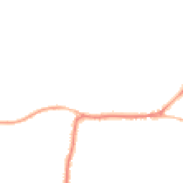 Night-time road noise heatmap for PO20 3AT