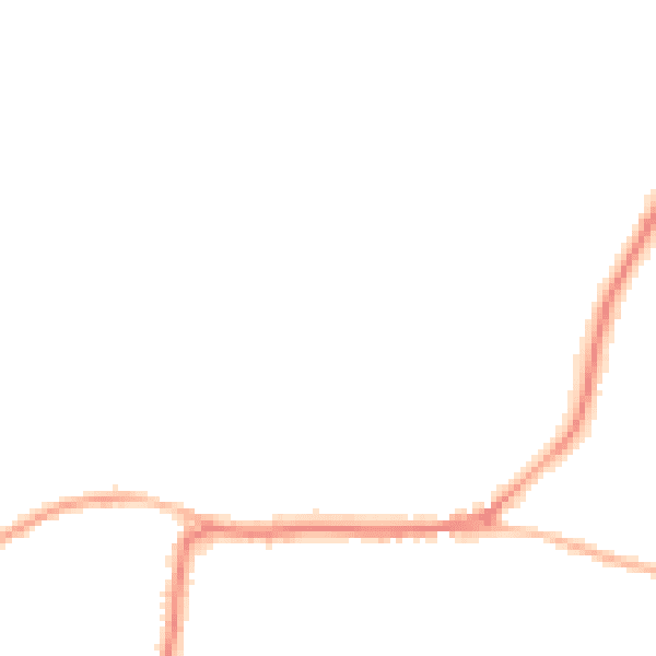 Night-time road noise heatmap for PO20 3AW