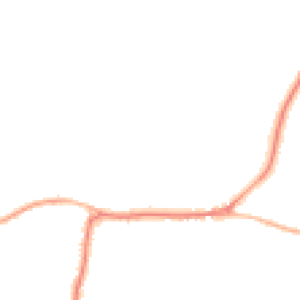 Night-time road noise heatmap for PO20 3AX