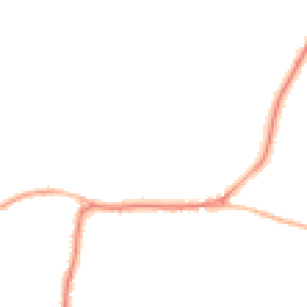 Night-time road noise heatmap for PO20 3AY