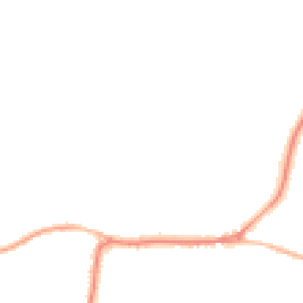 Night-time road noise heatmap for PO20 3BA