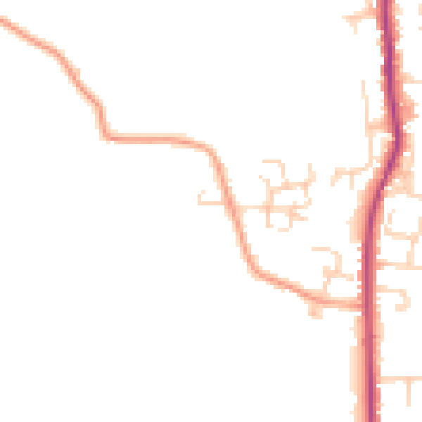 Daytime road noise heatmap for PO20 3BB
