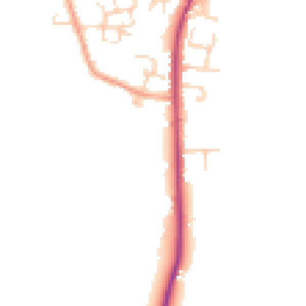 Daytime road noise heatmap for PO20 3BW