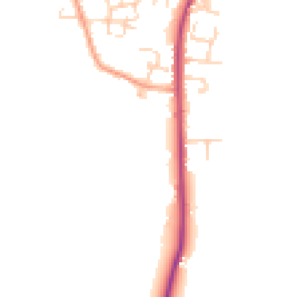 Daytime road noise heatmap for PO20 3BX