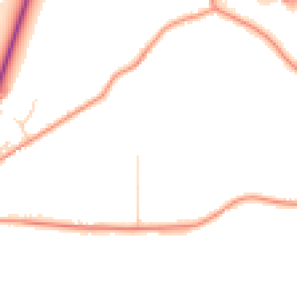Daytime road noise heatmap for PO20 3GX