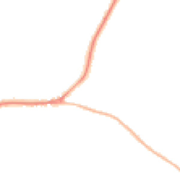 Night-time road noise heatmap for PO20 3JT