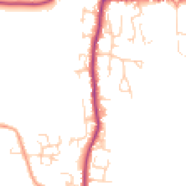 Daytime road noise heatmap for PO20 3QU