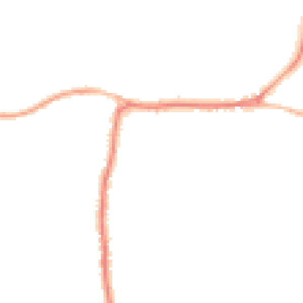 Night-time road noise heatmap for PO20 3RQ