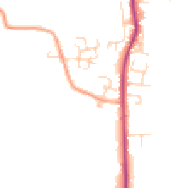Daytime road noise heatmap for PO20 3TB