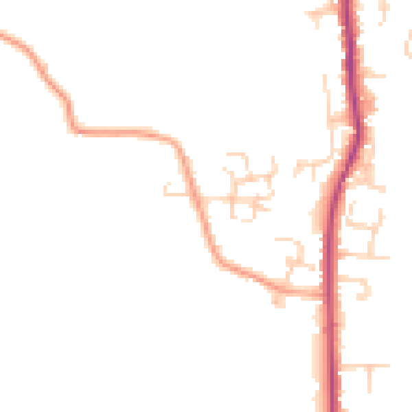 Daytime road noise heatmap for PO20 3TE