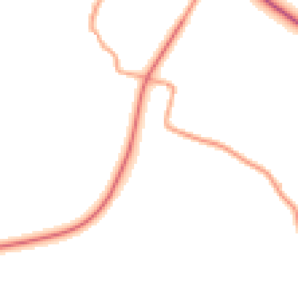 Daytime road noise heatmap for PO20 3TJ