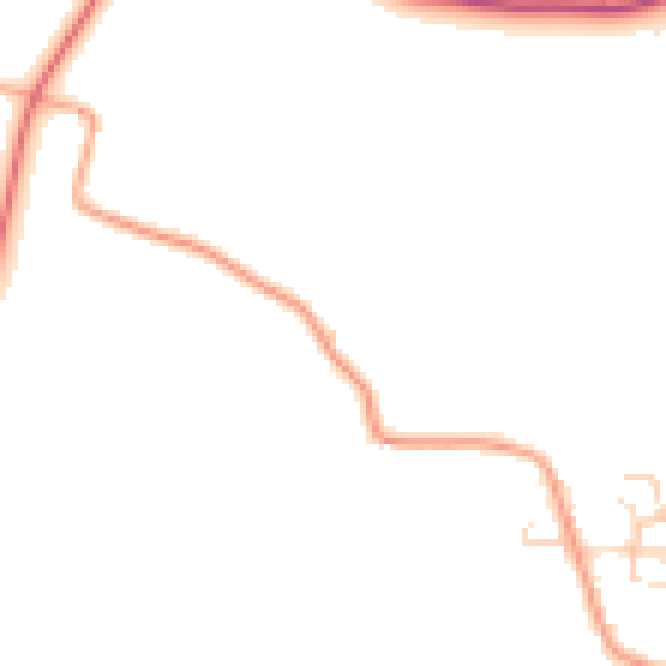 Daytime road noise heatmap for PO20 3TQ