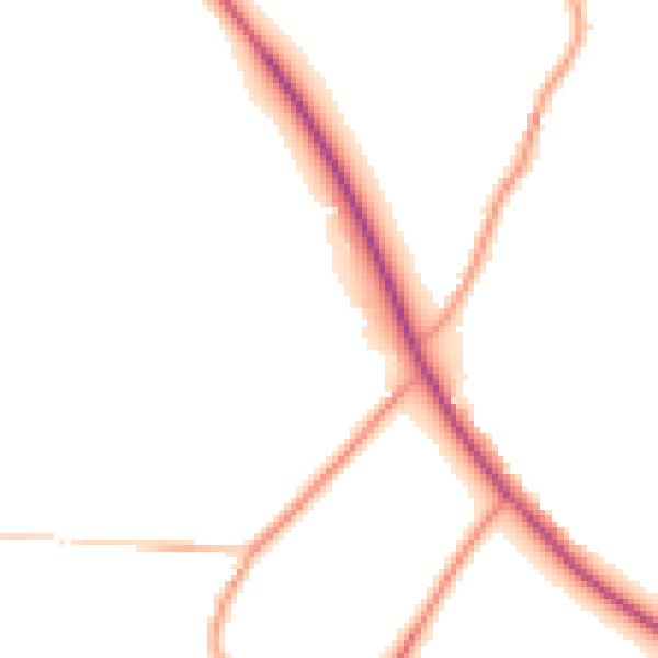 Daytime road noise heatmap for PO20 3TU