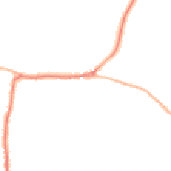 Night-time road noise heatmap for PO20 3UR