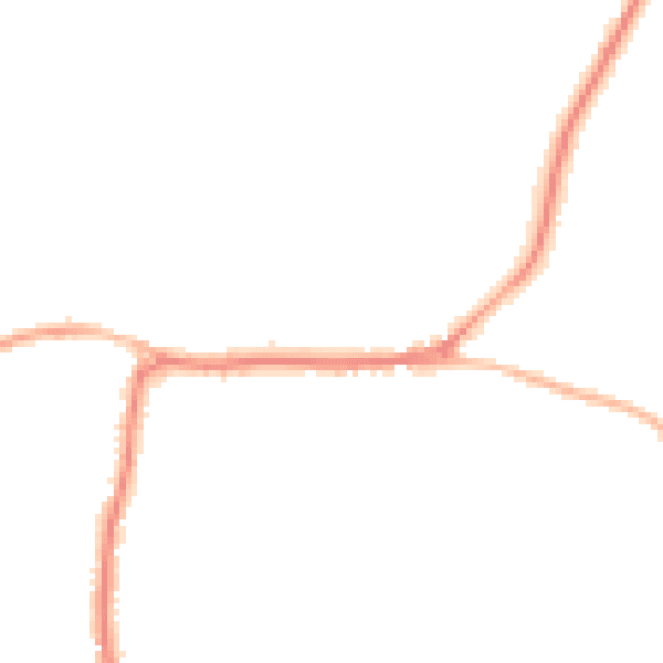 Night-time road noise heatmap for PO20 3UW