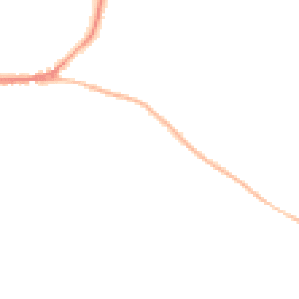 Night-time road noise heatmap for PO20 3XA