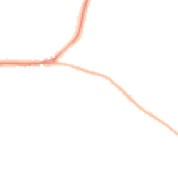 Night-time road noise heatmap for PO20 3XB
