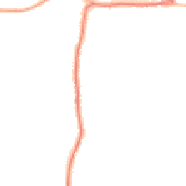 Night-time road noise heatmap for PO20 3YS