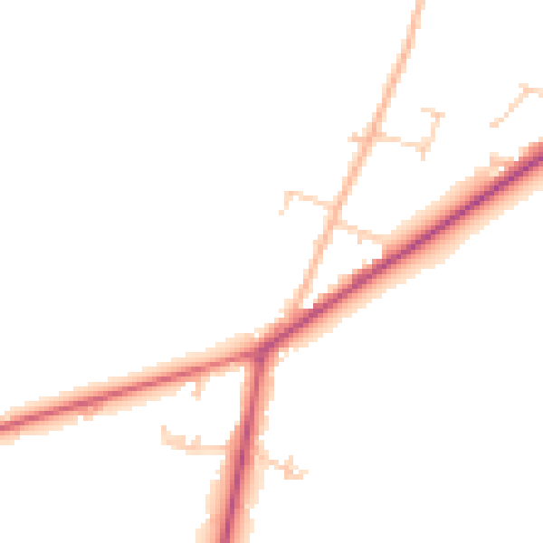 Daytime road noise heatmap for PO20 7ES