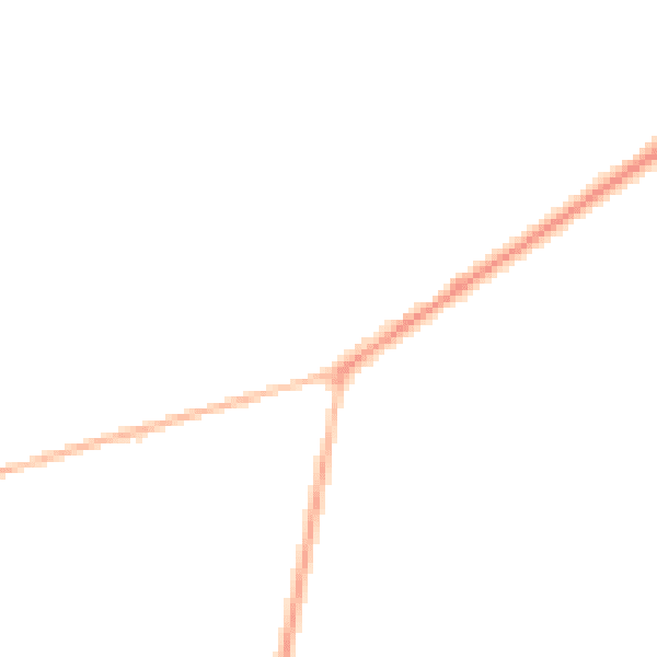Night-time road noise heatmap for PO20 7EW
