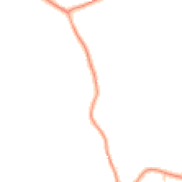 Daytime road noise heatmap for PO20 7NR