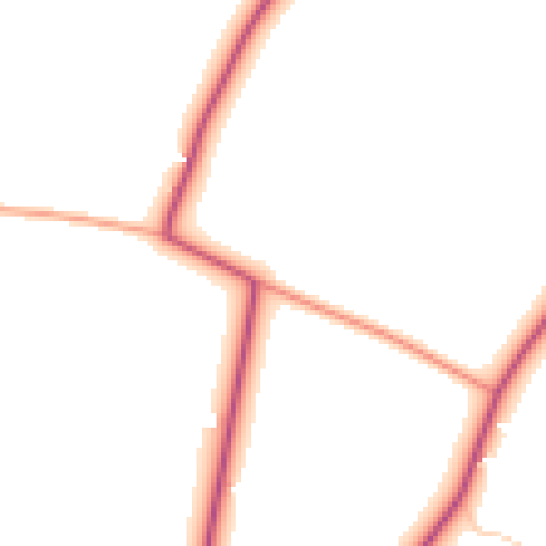 Daytime road noise heatmap for PO20 7PT