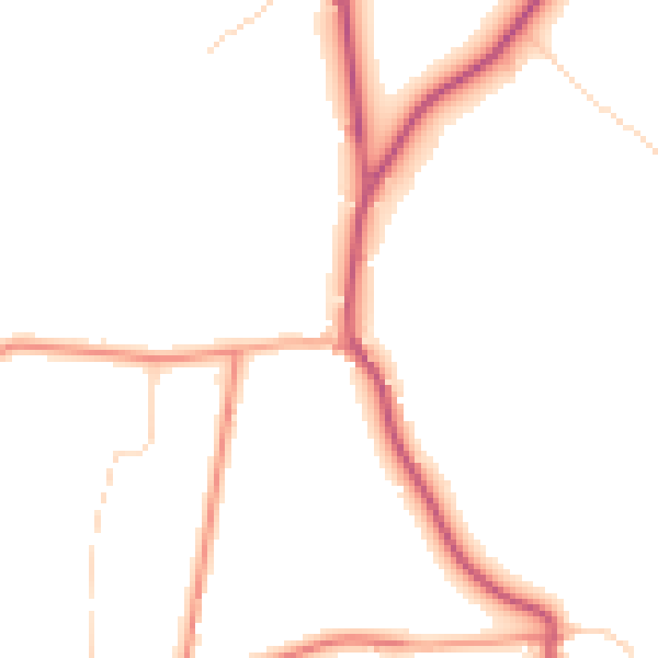 Daytime road noise heatmap for PO20 7QE