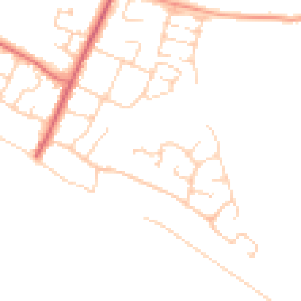 Daytime road noise heatmap for PO20 8AG