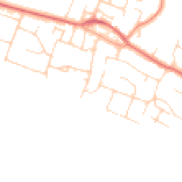 Daytime road noise heatmap for PO20 8DE