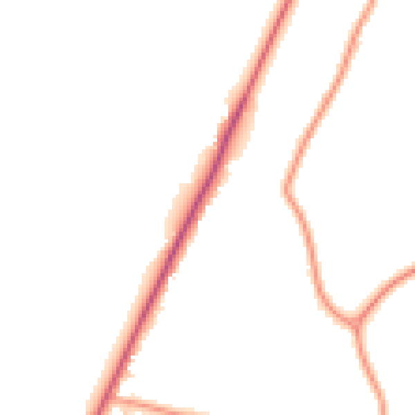 Daytime road noise heatmap for PO20 8JF