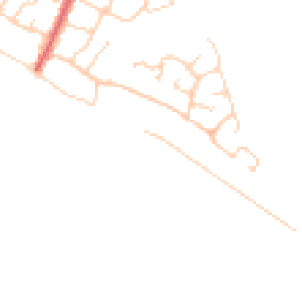 Daytime road noise heatmap for PO20 8JJ
