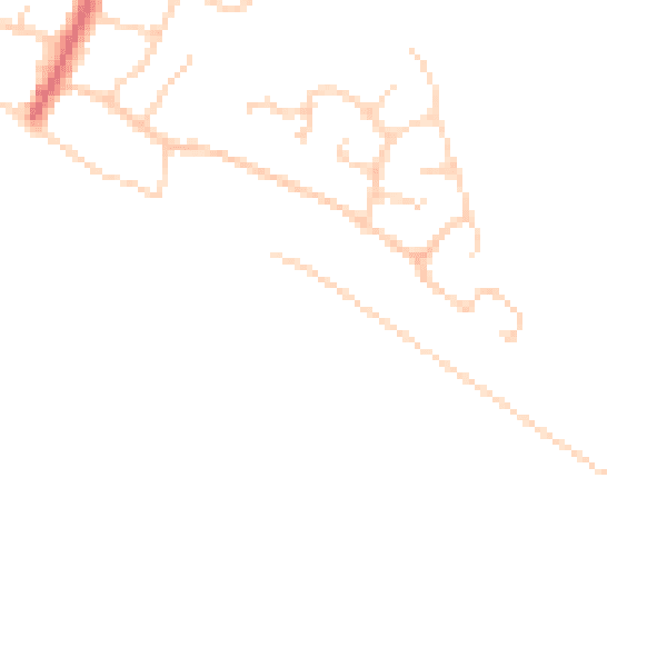 Daytime road noise heatmap for PO20 8JN