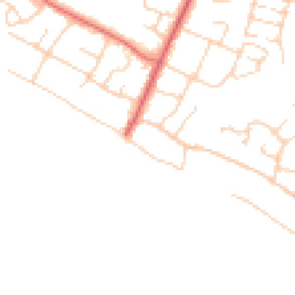 Daytime road noise heatmap for PO20 8JS