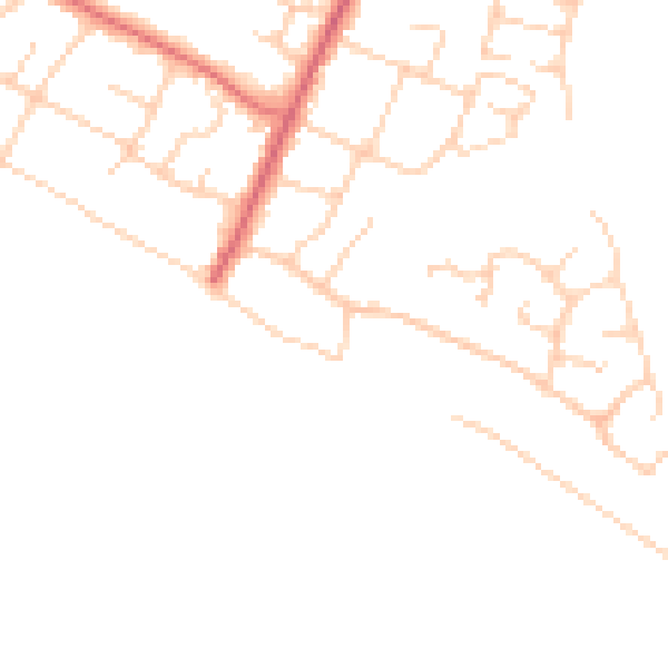 Daytime road noise heatmap for PO20 8LA