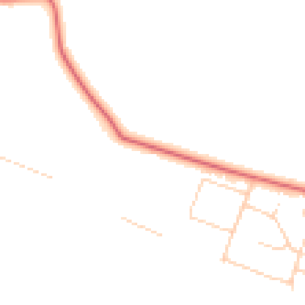 Daytime road noise heatmap for PO20 8LG