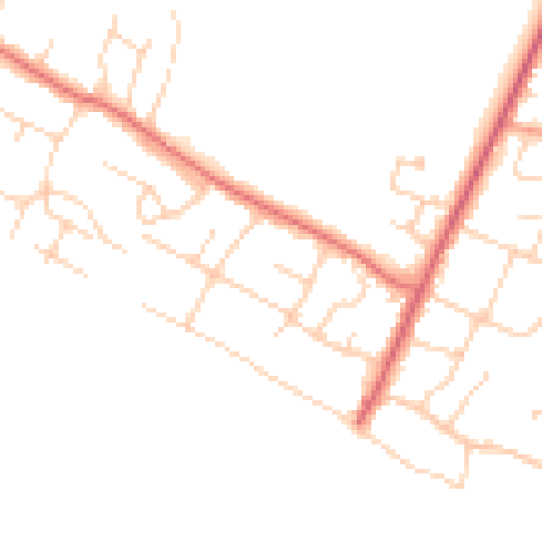 Daytime road noise heatmap for PO20 8PB