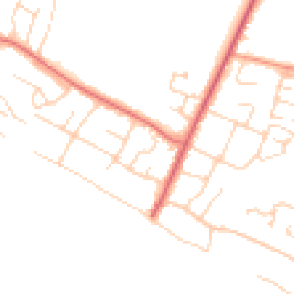 Daytime road noise heatmap for PO20 8PQ
