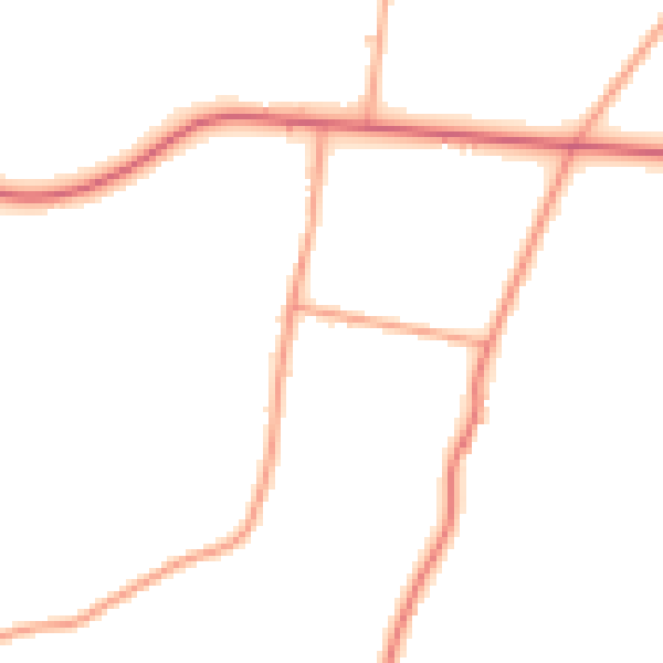 Daytime road noise heatmap for PO20 8QQ