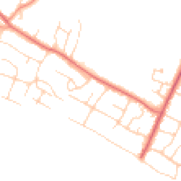 Daytime road noise heatmap for PO20 8RE