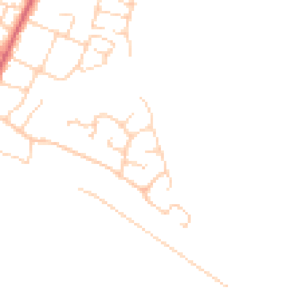 Daytime road noise heatmap for PO20 8RN