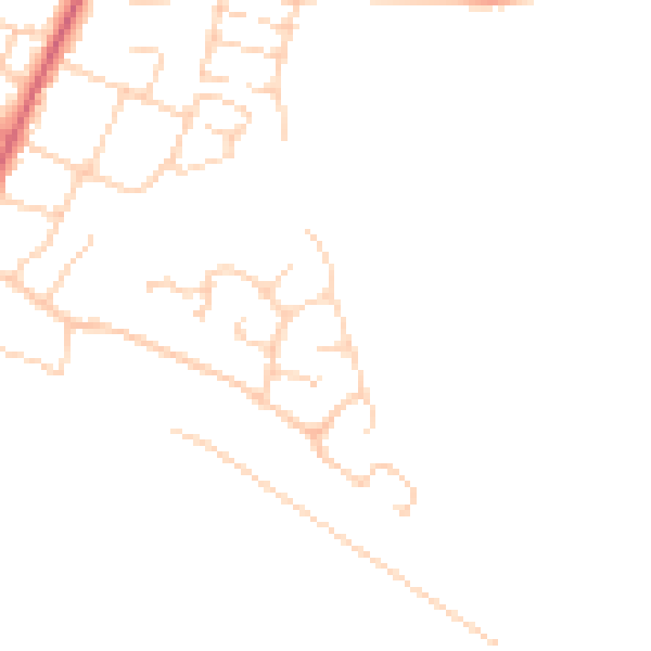 Daytime road noise heatmap for PO20 8RW