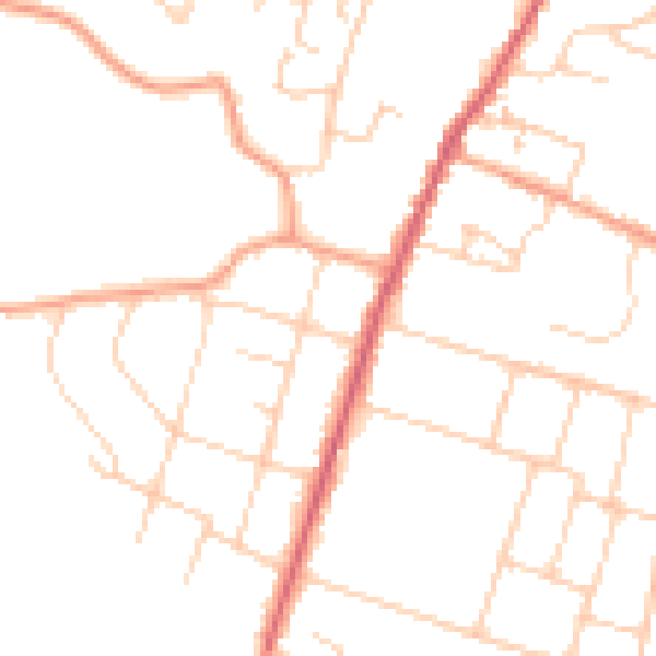 Daytime road noise heatmap for PO20 9AN