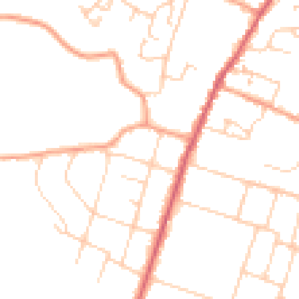 Daytime road noise heatmap for PO20 9AP