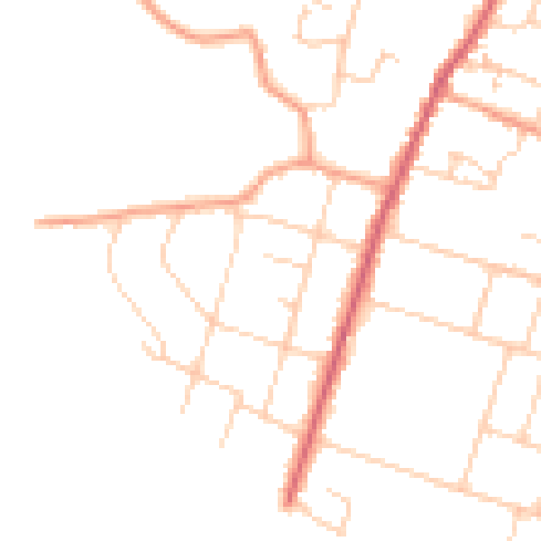 Daytime road noise heatmap for PO20 9AR