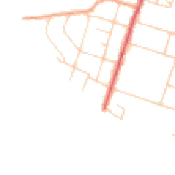 Daytime road noise heatmap for PO20 9DA