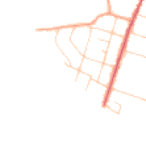 Daytime road noise heatmap for PO20 9DG