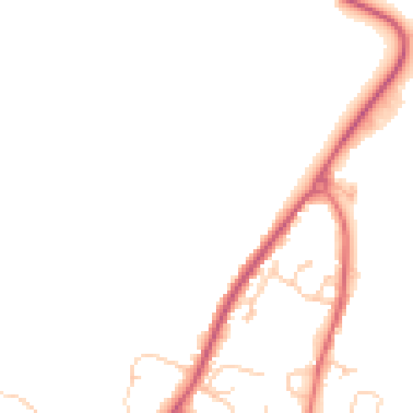Daytime road noise heatmap for PO20 9DP