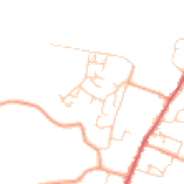 Daytime road noise heatmap for PO20 9EU