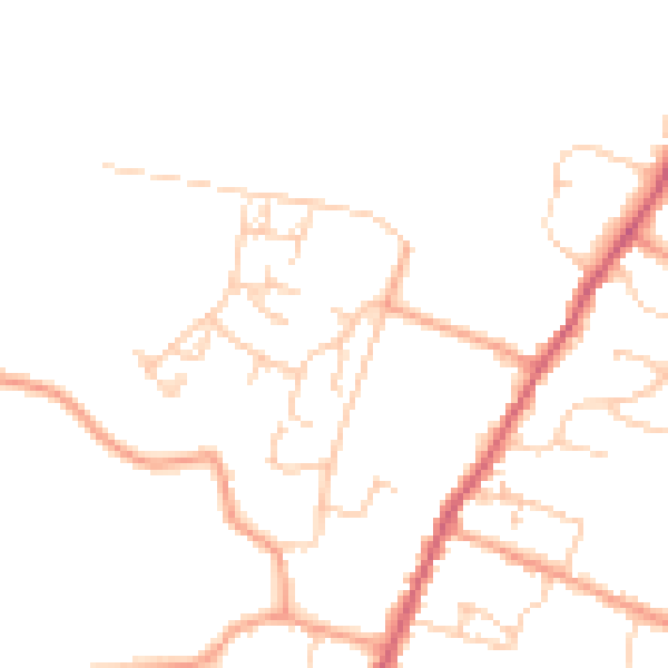 Daytime road noise heatmap for PO20 9EZ