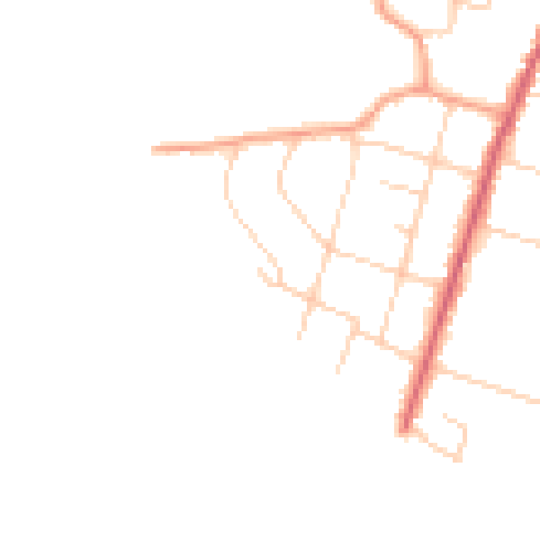 Daytime road noise heatmap for PO20 9HT